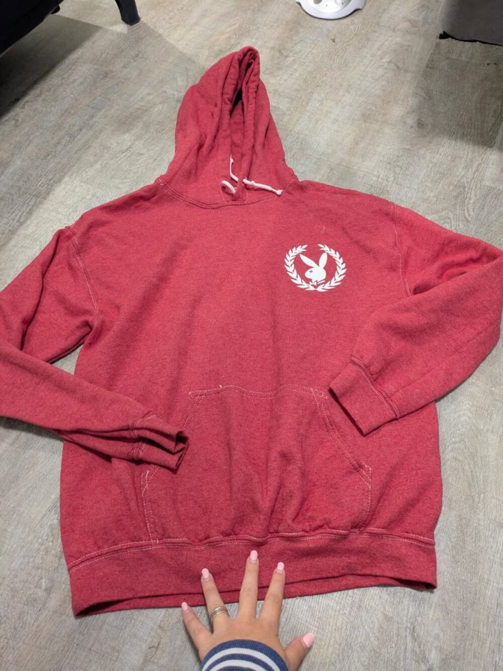 Playboy Athletic Dept 1953 Red Graphic Pullover Hoodie M